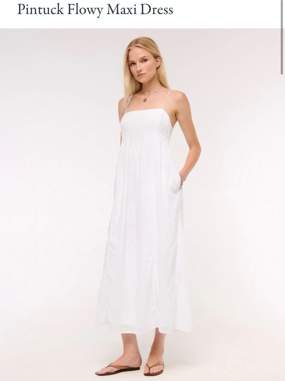 Abercrombie Pintuck Flowy Maxi Dress